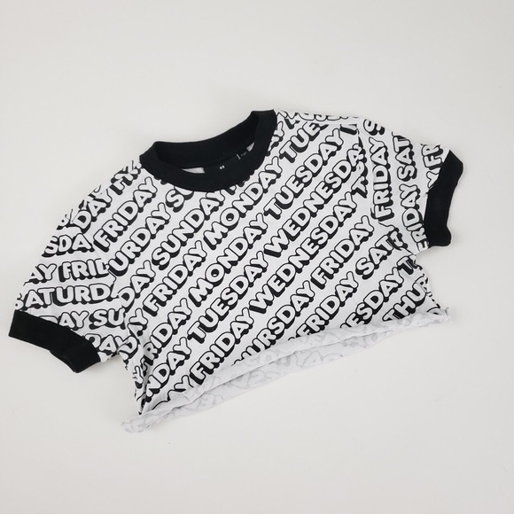 Lazy Oaf Tops - SOLD Lazy Oaf Day by Day cropped ringer tee Medium